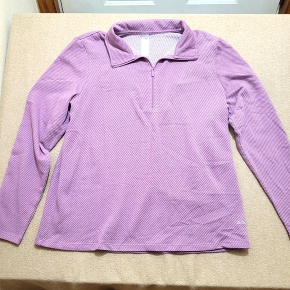 zuda Tops - Zuda Women's Reg. Long Sleeves  Quarter Zip Pullover Top‎ Medium Size